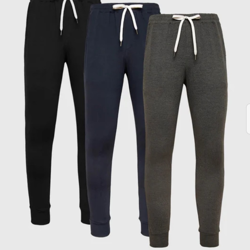 True Classic Men's Active Jogger Pant Set - Black, Navy, Gray